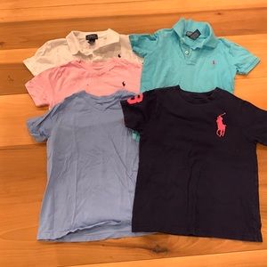Boys Ralph Lauren Polo shirt lot boys sz 6